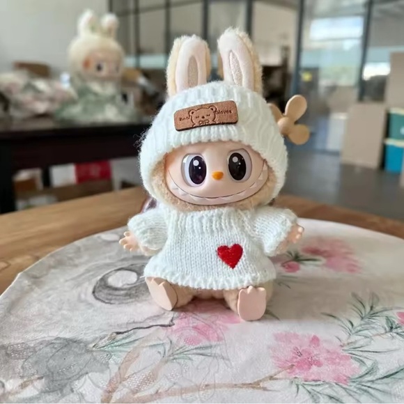 POP MART Other - Adorable Bunny Knit Hat for Kids! Clothes only!! No doll!! Labubu clothes!